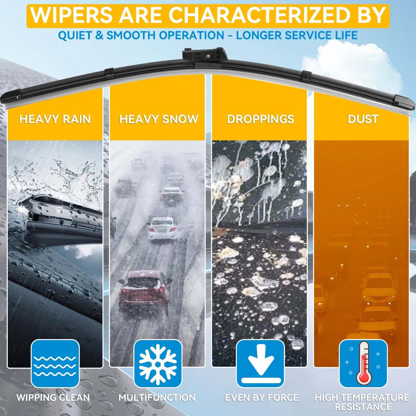 Erick's Wiper LHD Front Wiper Blades For Skoda Octavia A7 Typ5E MK3 2013 - 2019 Windshield Windscreen Window Brush 24"19"