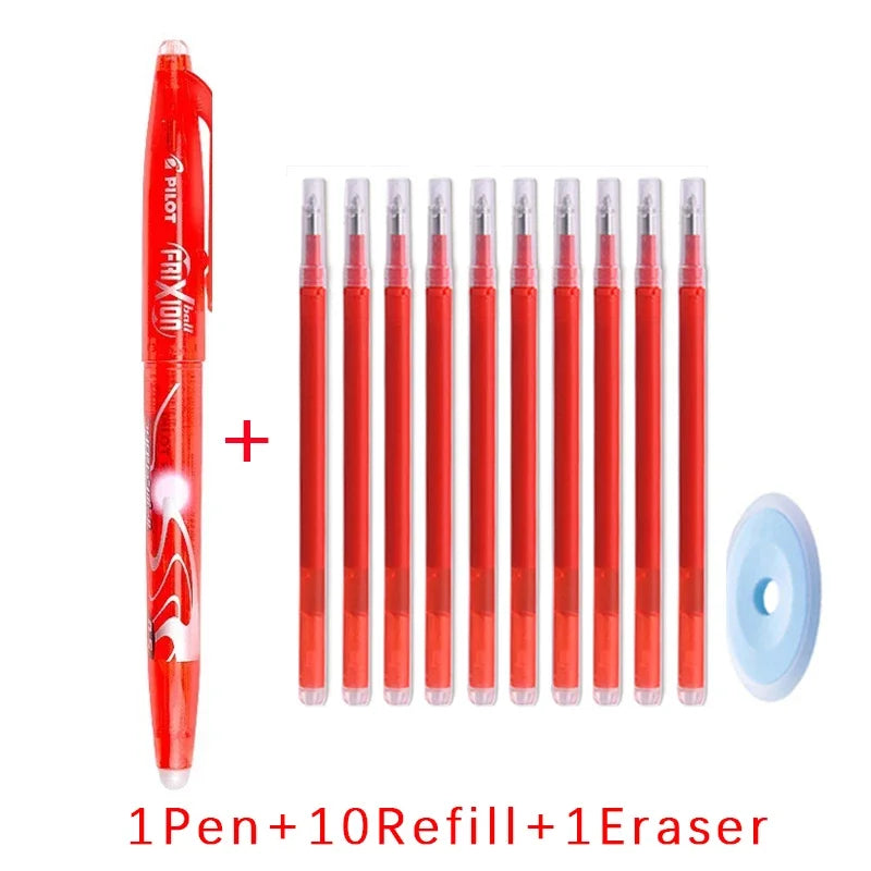 Pilot Erasable Gel Pen Magic Blue Black Red Ink 0.5mm Erasable Refill Rods Japanese Stationery Office School Writing Supplies