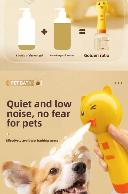 Pet Automatic Foam Dispenser 1:6 Dilution Scale Cat Dog Bath Bubble Maker One Touch Foaming Machine Pet Grooming Bath Supplies