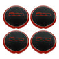 4Pcs 133mm For Fiat 500 New Hubcap Wheels Centre Hub Caps 68078419AC 68078421AC 51884863 Silver/Red Dust Cover