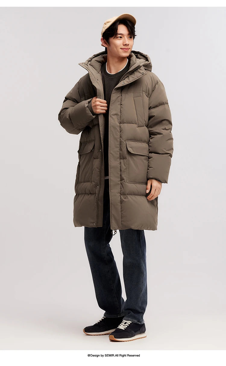Semir Down Jacket Men 2026 New Waterproof Thick Outerwear Long Length Winter Clothing Couple
