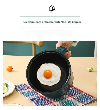 220V Mini Electric Cooker Multi-functional Cooking Pot Non-stick Frying Pan Ramen Dormitory Small Electric Hot Pot Cute Cartoon