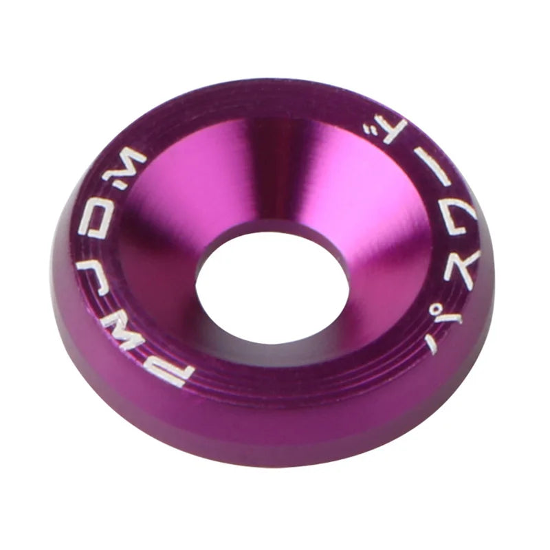10 PCS M6 Car Modified Fasteners Fender Washer Bumper Engine Concave Screws Fender Washer License Plate Bolts Car Styling Gasket