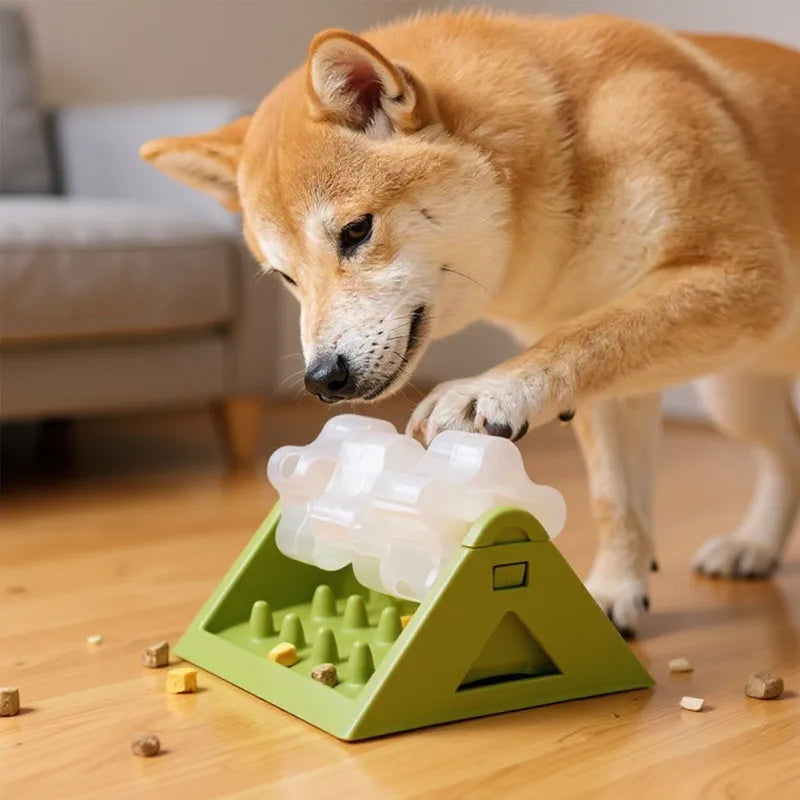 2026 New Cat Dog Pet Puzzle Feeder Snack Slow Food Dispenser Rotating Leaky Food Entertainment Toy Bite Resistant And Detachable