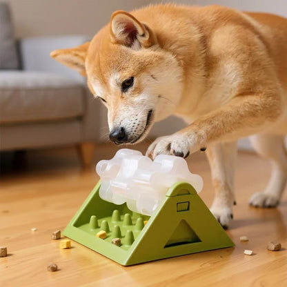 2026 New Cat Dog Pet Puzzle Feeder Snack Slow Food Dispenser Rotating Leaky Food Entertainment Toy Bite Resistant And Detachable