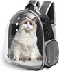 Pet Backpack Carrier with Harness Backpack with Bubble Clear Front for Cats, Small Dogs, Bunnies etc with Harness Included, Pet Carrier for Traveling, Walking, Hiking and Outdoor Activities