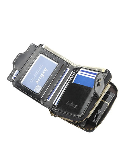 Women's short European and American fashion buckle wallet zipper coin purse