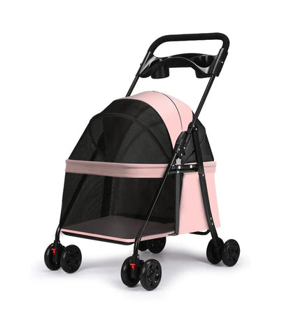 Foldable Lightweight Pet Stroller Dog Cat Small Dogs Puppy Travel Portable Mesh Ventilated Easy Fold Wheels Dog Stroller