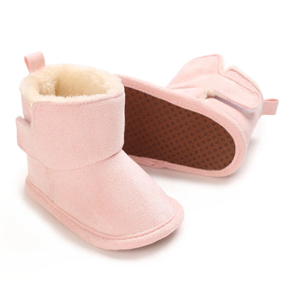 New Baby Boots For Winter Warmth 0-18M Newborn Baby Velcro Soft Sole Anti Slip Front Shoes Baby Shoes Warm Snow Boots