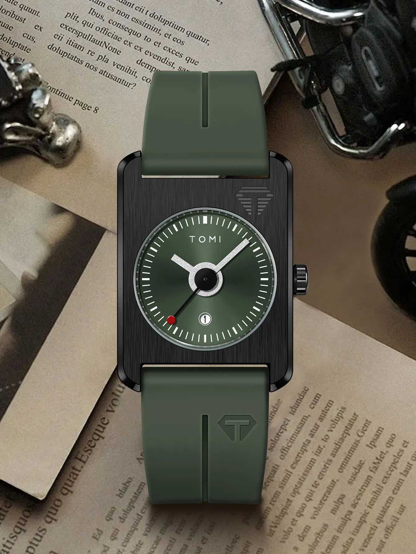 TOMI Men's Fashion Watches Quartz Watches Square Small Dial Wrist Watches Magnetic Buckle Watches Simple Leisure Watches