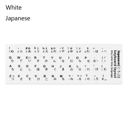Non-slip Arabic Deutsch Spanish Keyboard Stickers Russian Letter Alphabet Layout English Wear-resistant Keyboard Covers