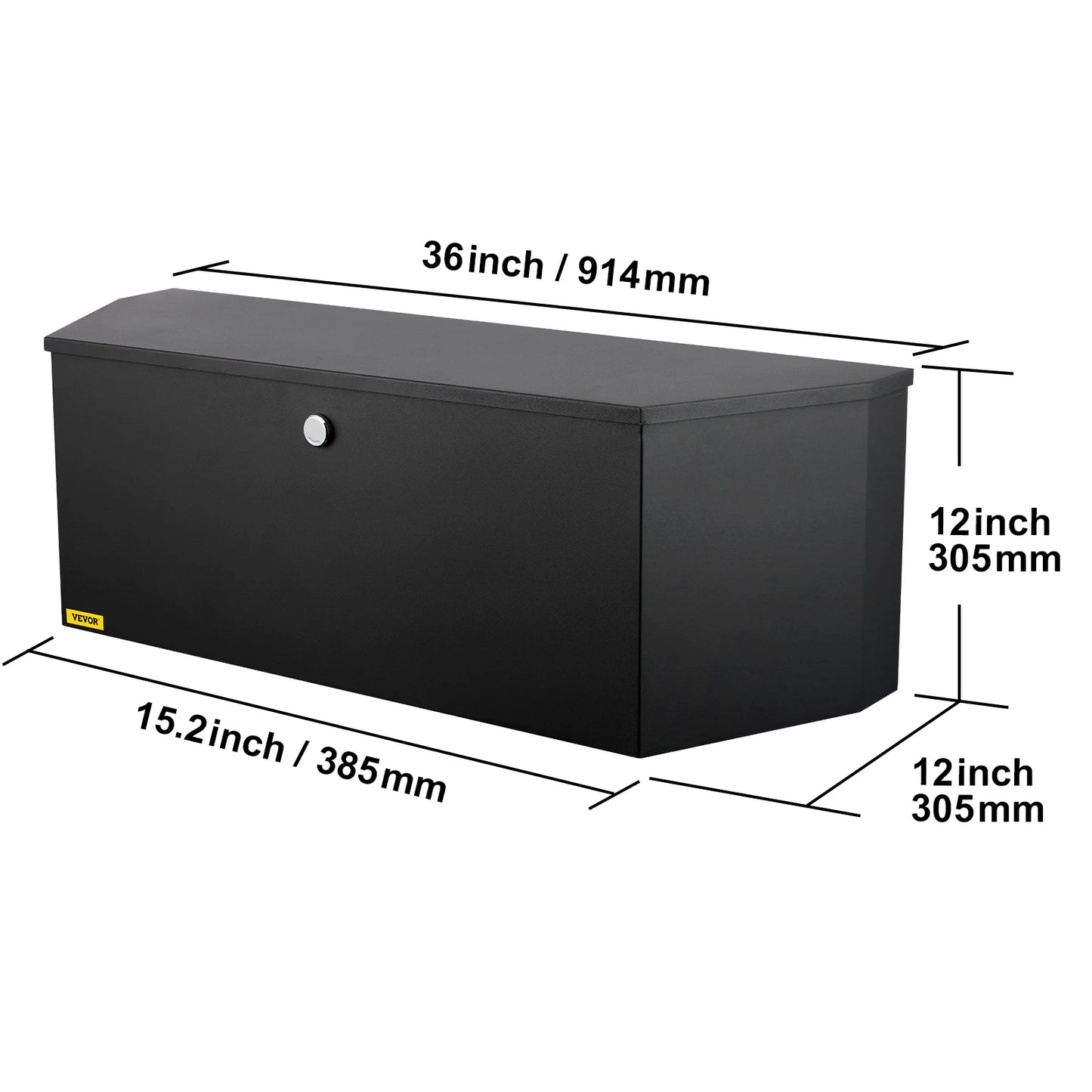 SucceBuy Trailer Tongue Box Aluminum Alloy Tongue Box Tool Chest Heavy Duty Trailer Box Utility Trailer Tongue Box for Pickup