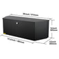 SucceBuy Trailer Tongue Box Aluminum Alloy Tongue Box Tool Chest Heavy Duty Trailer Box Utility Trailer Tongue Box for Pickup