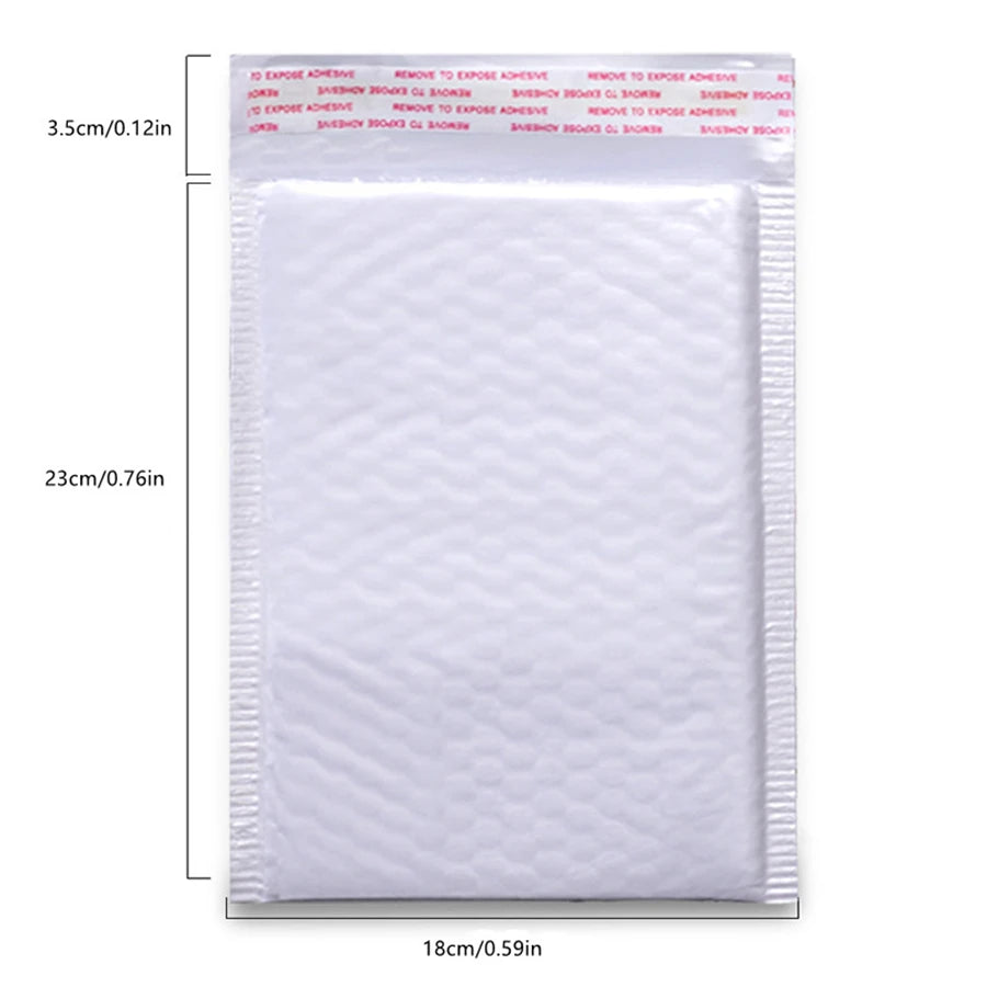 50pcs Pearlescent Film Waterproof Bubble Bag Packaging Express Bag White Foam Self Seal Pack Bag ShippingbagThickened Envelope