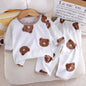 1Set Summer Pour Cotton Boy Girl Outfit Baby Infant T-shirt+Pant Set Kid Cartoon Clothe Set Children Solid Air Conditioning Suit