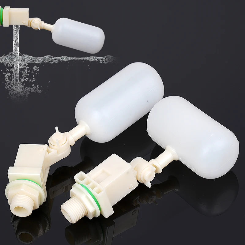 DN15 Adjustable 1/2" Floating Auto Fill Valve Automatic Fill Tank Water Level Control 1/2" Thread Plastic Float Ball Valve