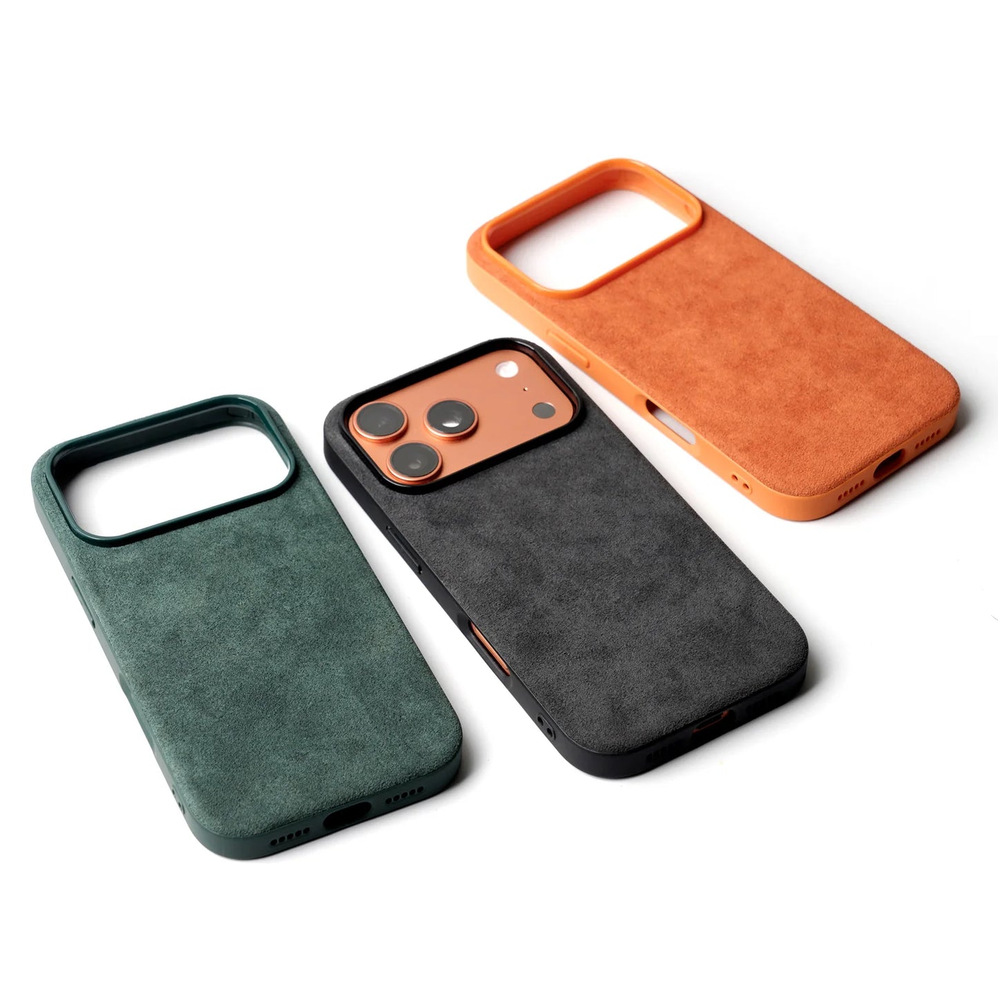 for ALCANTARA Case for iPhone 18 17 16 15 Pro Max Supercar Same Suede Leather Compatible with MagSafe Business Luxury Cover