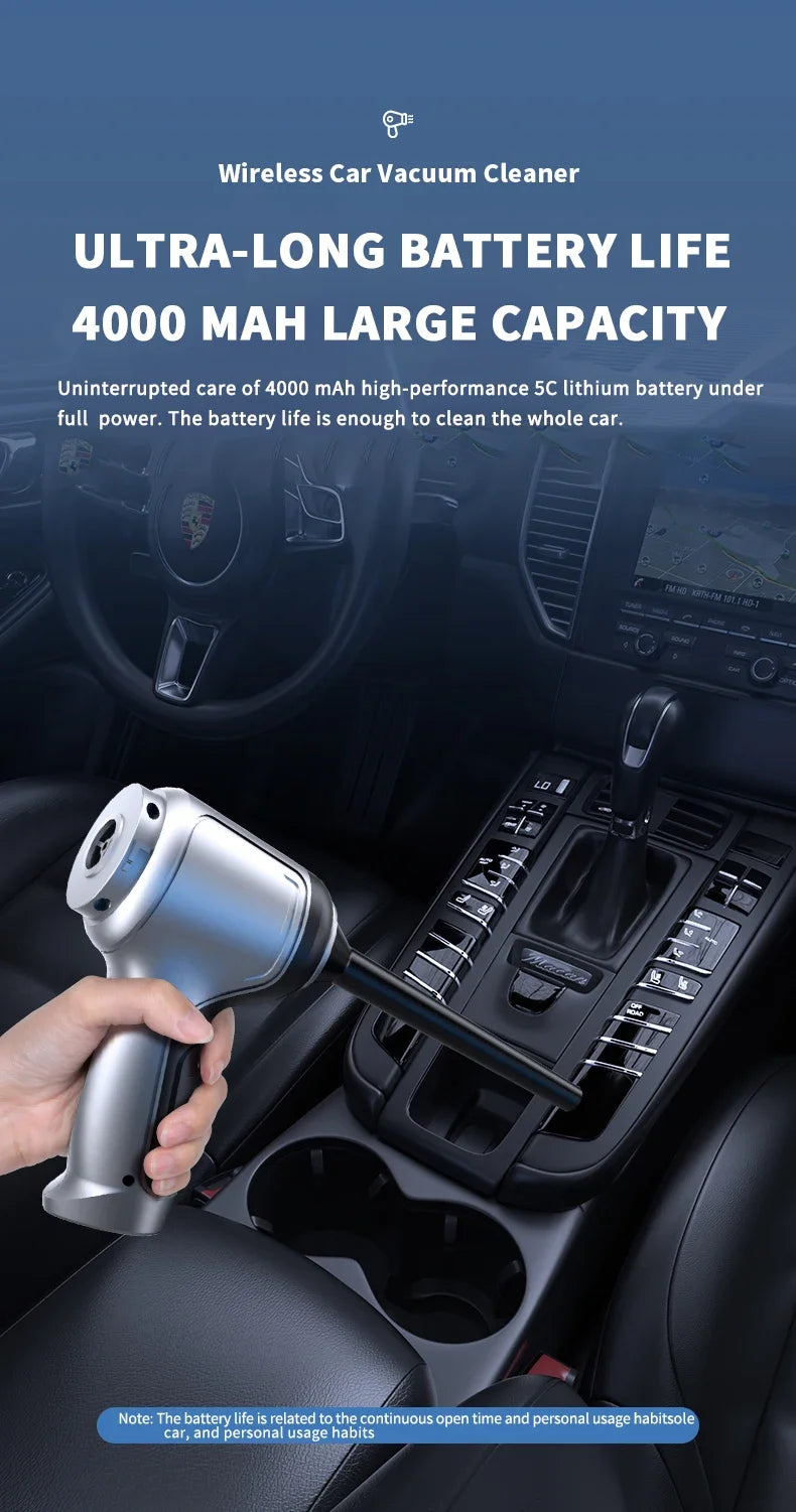 95000Pa Wireless Portable Vacuum Cleaner Car Vacuum Cleaner Handheld Mini ForCar Home Desktop Keyboard Cleaning Cordless Cleaner