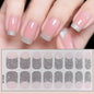 14/16Tips Full Cover Gradient Nail Stickers Multi Color Self Adhesive Slider No Need UV Lamp Cured Press ON Nail Decal