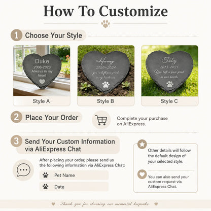 Personalized Cat Dog Memorial Plaque Custom Photo Slate Stone Pet Loss Sympathy Gift Garden Decor Remembrance Stone with Name