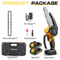 MELLWIN 6 Inch Cordless Electric Chain Saw Garden Mini Pruning saw Woodworking Electric Cutting Saw For Makita 18V Battery Pin