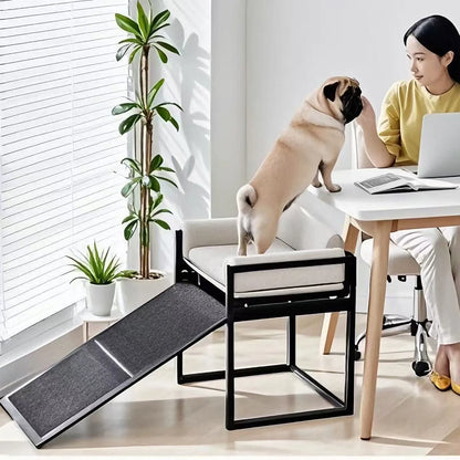 Foldable Pet Ramp for Dogs Cats Non Slip Steps Stairs Ladder for Small Large Senior Pets to Climb Bed Sofa
