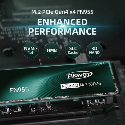 Fikwot FN955 M.2 SSD 4TB 2TB 1TB 7350MB/s PCIe4.0x4 NVMe1.4 M.2 2280 SSD Disk Internal Solid State Drive for PS5 Desktop Laptop