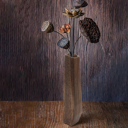 Wooden Vase Wooden Flower Vase Table Ornament Home Decoration For Indoor Outdoor Patio Hallway Bathroom Bedroom Centerpieces