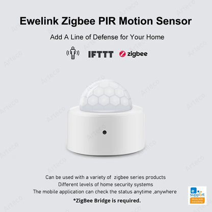 Zigbee 3.0 Smart Pir Motion Sensor Movement Human Body Infrared Detector Security Alarm Sensor Works With EWelink Home Assistant