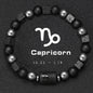 12 Constellation Zodiac Bracele Signs Beads Couples Bracelet Square Volcanic Stone Elastic Charm Bracelet for Women Men Gift
