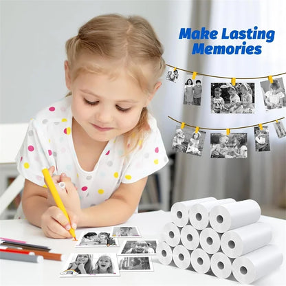1/5 Roll High Quality Mini Pocket Printer Paper Portable Children Camera Self-Adhesive Photo Paper Home Thermal Printer Supplies