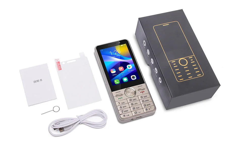 UNIWA HOPE XS24 4G Touch Screen Keypad Phone Android 8.1 Dual SIM 3.5 Inch 2GB+16GB 2500mAh Cellphone Whatsapp Phone Half-touch