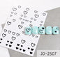 3d Nail Art Stickers Red Black White Love Hearts Stars Clouds French Full Tips Adhesive Nail Decals Slider For Manicure