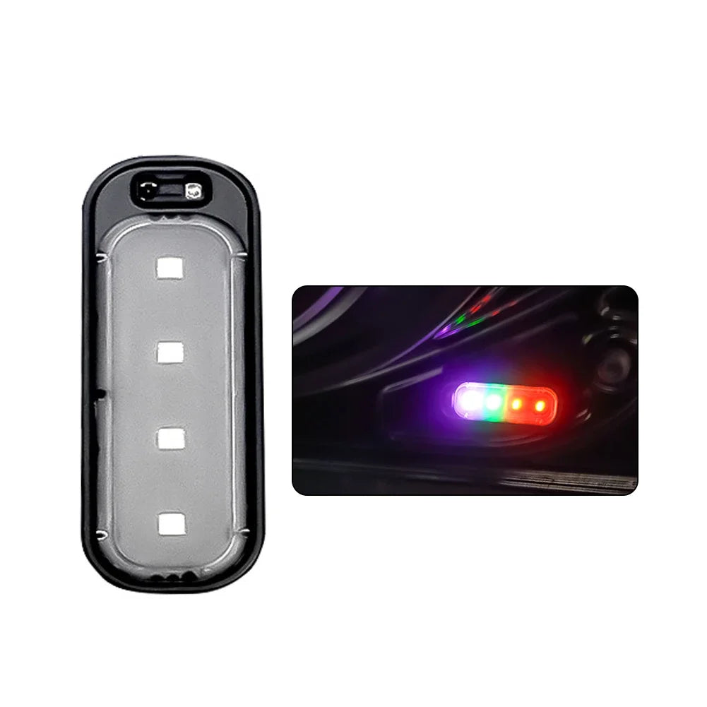Wireless RGB Car Door Welcome Light Auto LED Decoration Ambient Lamps USB Charging Door Light Safety Anti-collision Signal Lamp