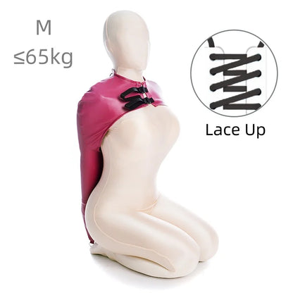 Sexy Charm Adult Rave Lingerie with Fetish Dog Hood Chest Harness Single Glove Arm Binder for Couple BDSM Body Bondage Clothing