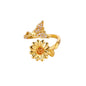 Cute Butterfly Rings For Women Gold Color Stainless Steel Geometric Opening Butterfly Ring Aesthetic Wedding Christmas Jewelry