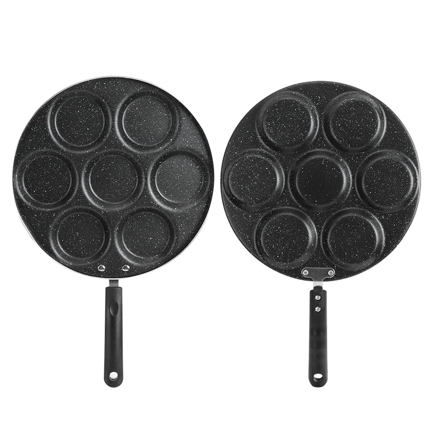 7 Holes Frying Pan Non-stick Egg Burger Mold Household Egg Frying Pan Kitchen Supplies