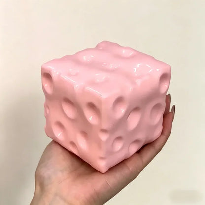2026 NEW Big Cheese Cube Stress Ball, Shapeable Non-Bounce Squeeze Fidget Toy, Sensory Relief Anti-Stress 6cm Large size