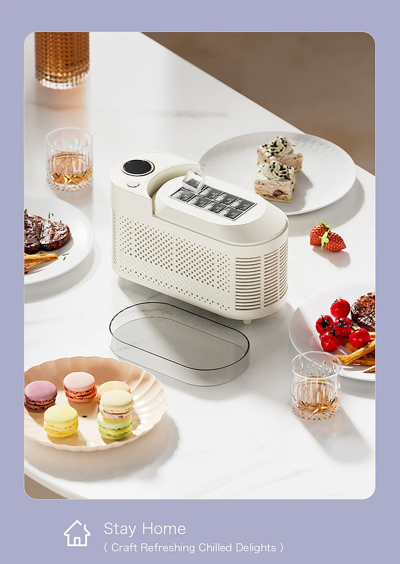 Electric Small Ice Maker Home Dormitory Office Camping Ice Automatic Ice Making Box Ice Machine Home Car Dual Use 12/110/220V