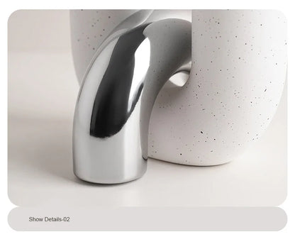 Creative U-shaped Ceramic Vase Flower Pots Desk Decoration Flowers Arrangement Porcelain Floral Vases Room Aesthetic Decor