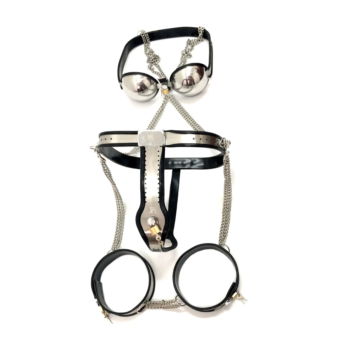 Stainless Steel Sexy Lingerie Set Women Chastity Belt BDSM Couple Loyalty Adult Fun Female Chastity Devices Lock Underwear
