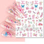 3d Nails Art Decals Spring Fruits Pink Full Tips Peony Magnolia Flowers Adhesive Sliders Stickers Decoration For Nails Manicure