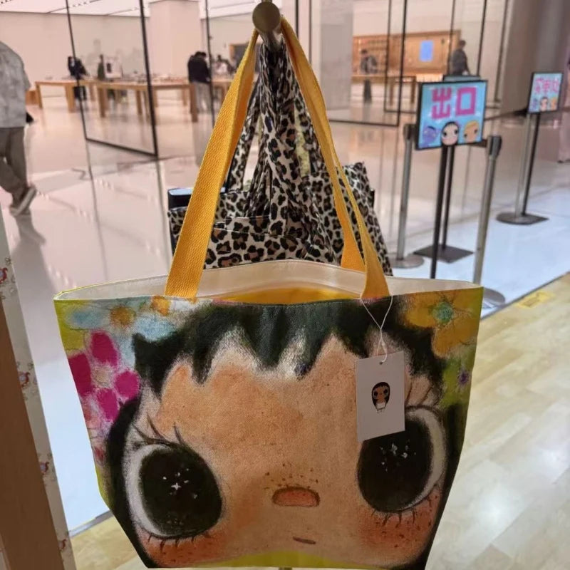New Creative Women's Tote Bag Trend Face Printing Large Capacity Shoulder Bag Water Proof Hot Girl Handbag Large Shopping Bag