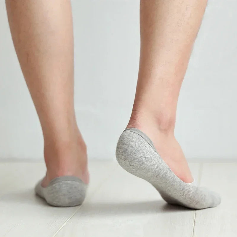 Men Boat Cotton Socks Summer Autumn Non-slip Silicone Invisible Breathable Socks Male Ankle Sock Slippers Sports Socks
