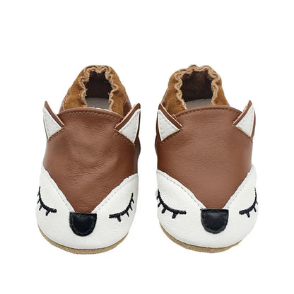 Autumn Baby Shoes Toddle Boys Girls Skid-Proof Shoe Soft Sheepskin Sneakers Fashion Animal Picture First Walker Moccasins 0-24M