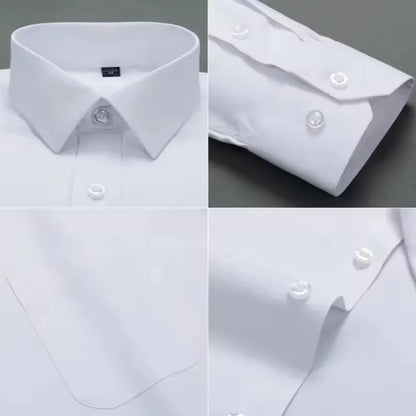  Super Big Size 11XL 10XL 9XL 8XL Dress Shirts For Men Long Sleeve Autumn Spring Regular Fit Social Business White Office Shirt