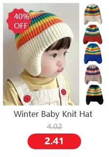 Cartoon Baby Plush Hat Winter Warm Infant Beanie Cap with Ears Autumn Cute Solid Color Kids Boy Girl Earflap Hats Bonnet Gorras