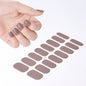 16Tips White French Semi-Cured Gel Nail Patch Sliders Full Cover Gel Nail Stickers For UV Lamp Adhesive Decals Manicure Patch #7
