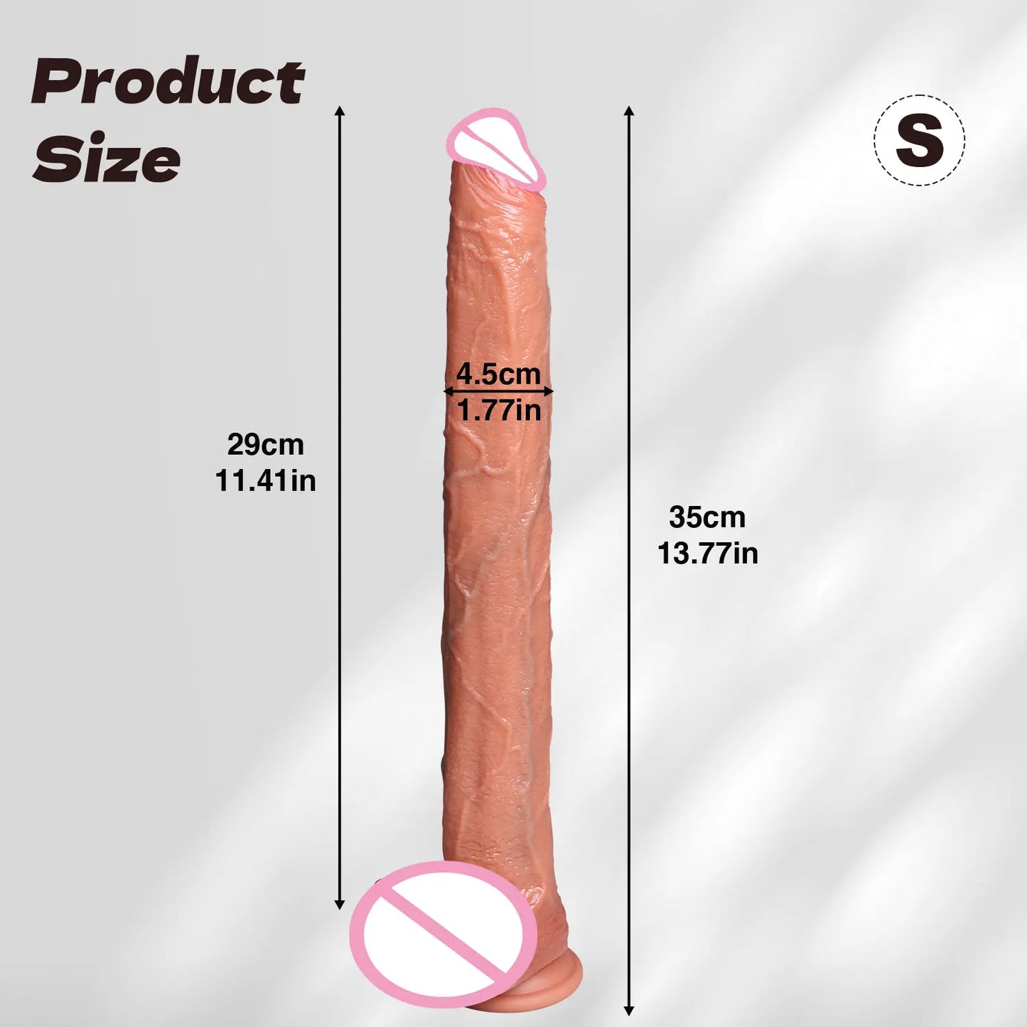 ealistic Long dildo Black Anal Plug with Suction Cup Long Penis Butt Plug Sex Toy for men Women Phallus Anal Dilator Stimulatio