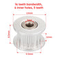 GT2 Idler Timing Pulley 16-tooth 20-Teeth with 3mm or 5mm Bore with Bearings for 3D Printer Parts Timing Belt 6mm 10mm